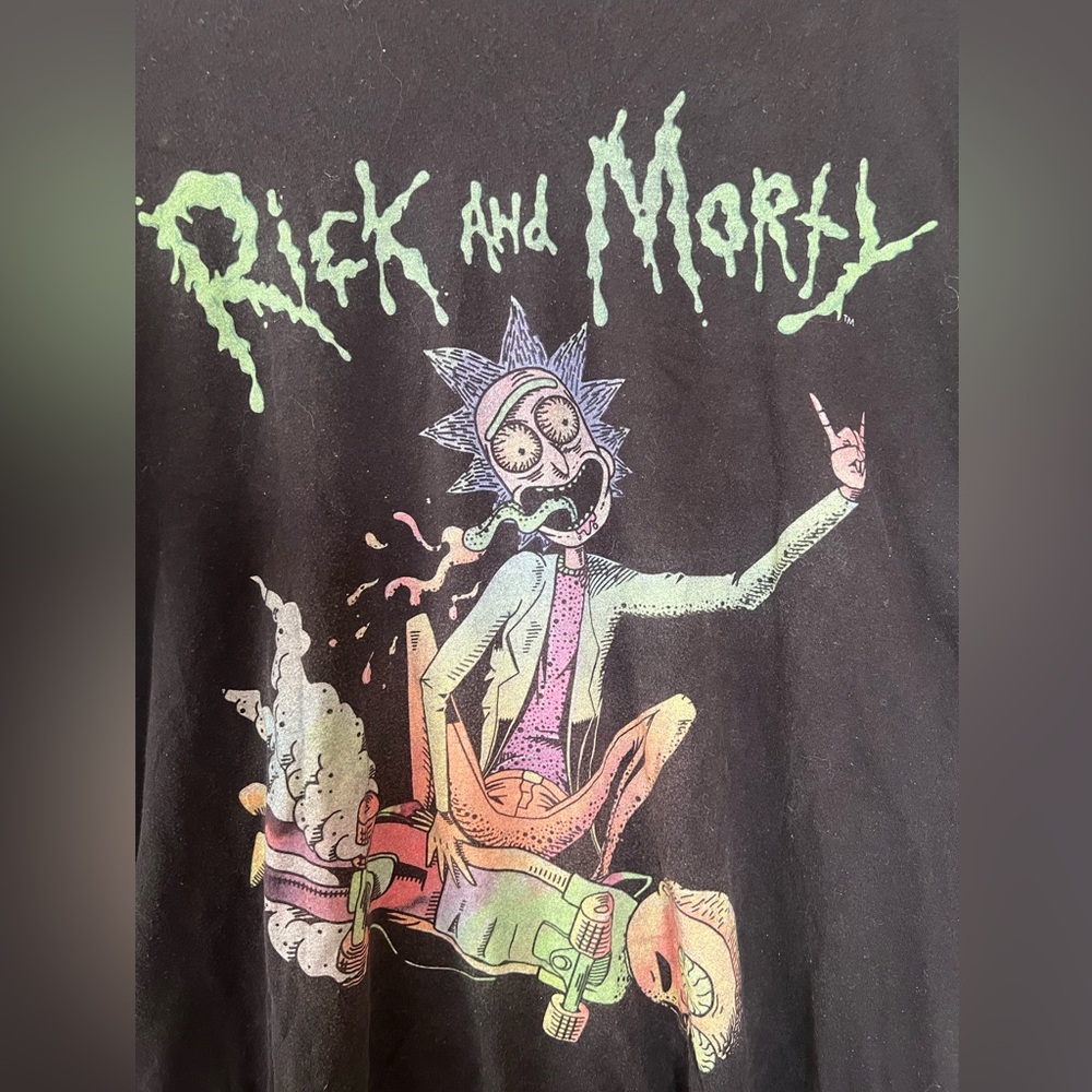 Rick and Morty Cartoon Network short sleeve graphic t-shirt mens XXL‎ black - Picture 4 of 9